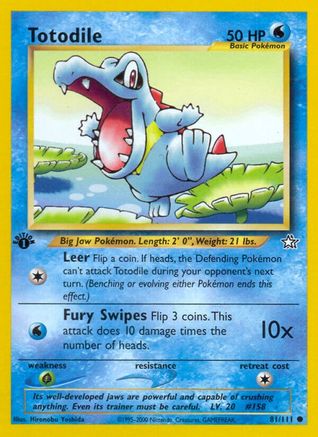 Totodile (81) (81)/111 Common 1st Edition