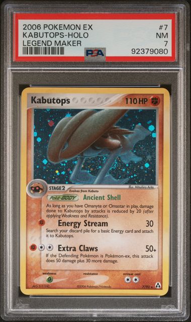 PSA 7 Kabutops Legend Maker Holo #7 (Cabinet)