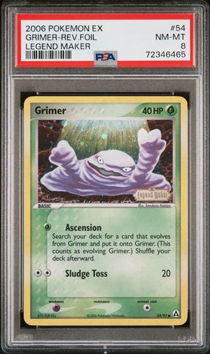 PSA 8 Grimer 54/92 Rev Foil Legend Maker (Cabinet)