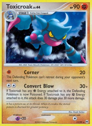 Toxicroak (11)/99 Holo Rare Reverse Holofoil