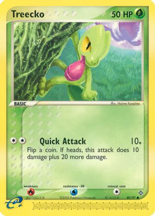 Treecko (80)/97 Common Reverse Holofoil