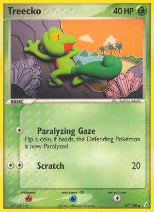 Treecko (67)/100 Common Reverse Holofoil