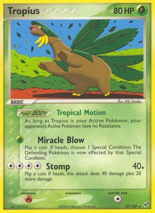 Tropius (27)/107 Rare Reverse Holofoil