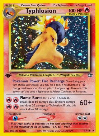 Typhlosion (17) (17)/111 Holo Rare 1st Edition Holofoil