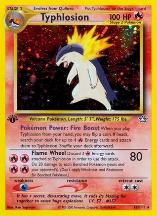 Typhlosion (18) (18)/111 Holo Rare 1st Edition Holofoil
