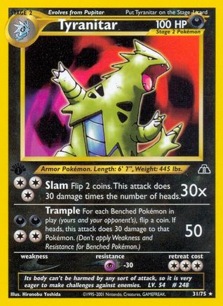 Tyranitar (31) (31)/75 Rare 1st Edition