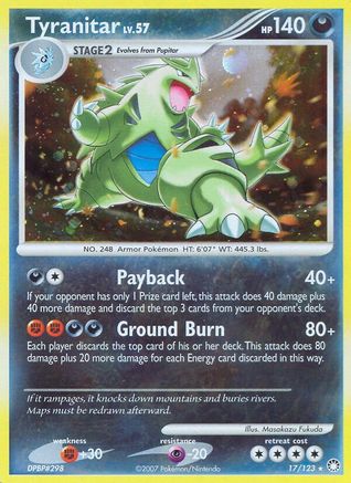 Tyranitar (17)/123 Holo Rare Reverse Holofoil