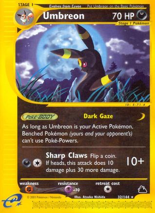 Umbreon (32) (32)/144 Rare Reverse Holofoil