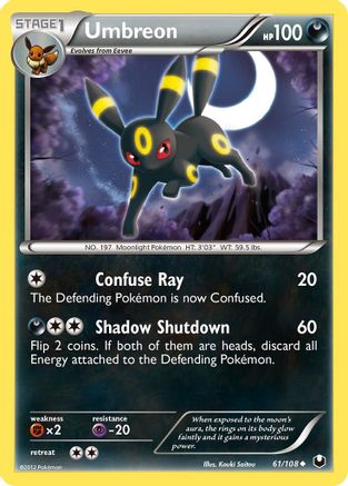 Umbreon (61) (61)/108 Uncommon Reverse Holofoil