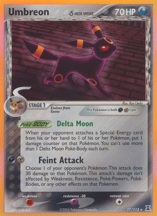 Umbreon (Delta Species) (17)/113 Holo Rare Reverse Holofoil