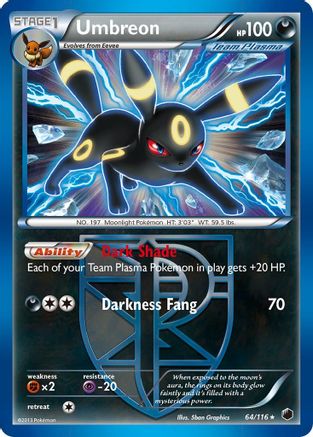 Umbreon (Team Plasma) (64)/116 Holo Rare Holofoil