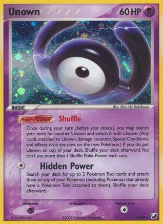Unown (H) (H)/115 Holo Rare Holofoil