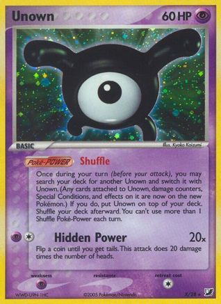 Unown (X) (X)/115 Holo Rare Holofoil