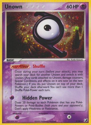Unown (Z) (Z)/115 Holo Rare Holofoil