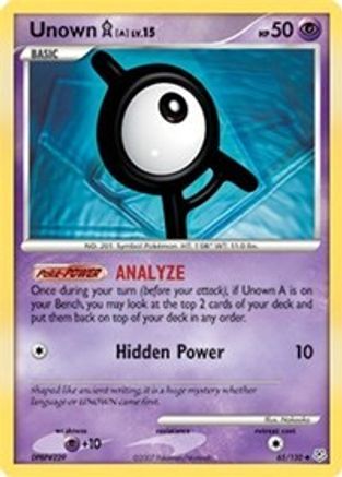 Unown [A] (65)/130 Uncommon Reverse Holofoil