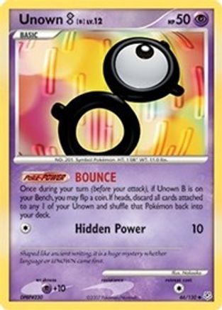 Unown [B] (66)/130 Uncommon Reverse Holofoil
