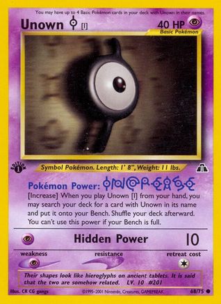 Unown [I] (68)/75 Common 1st Edition