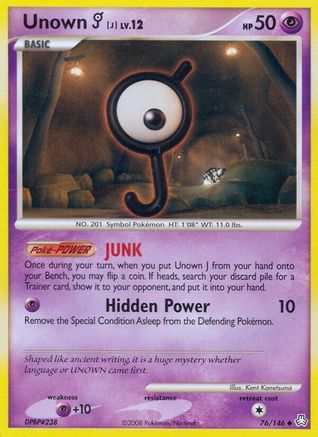 Unown (J) (76)/146 Uncommon Reverse Holofoil