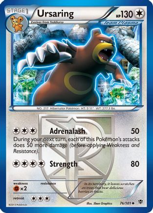 Ursaring (Team Plasma) (76)/101 Uncommon Reverse Holofoil