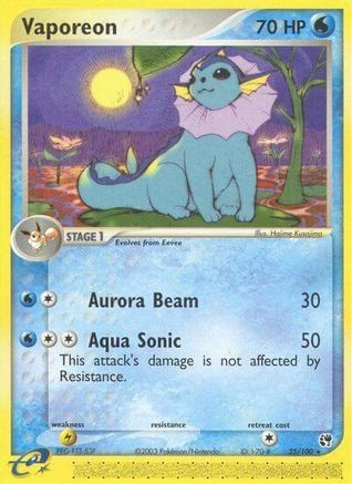 Vaporeon (25)/100 Rare Reverse Holofoil