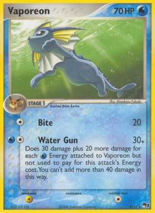 Vaporeon (6)/17 Rare Holofoil