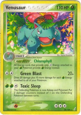 Venusaur (28)/100 Rare Reverse Holofoil