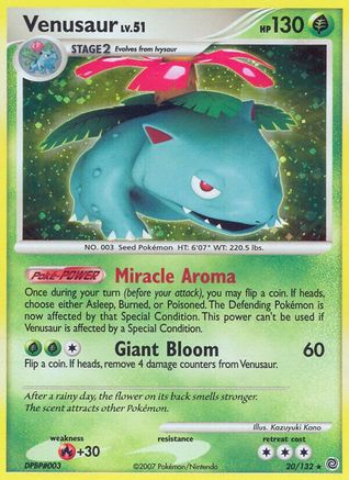 Venusaur (20)/132 Holo Rare Reverse Holofoil