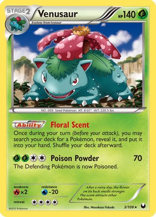 Venusaur (3)/108 Holo Rare Reverse Holofoil