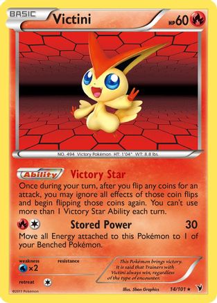 Victini (14) (14)/101 Holo Rare Reverse Holofoil