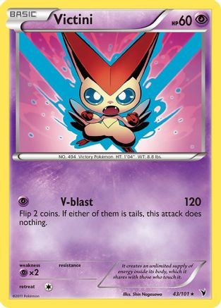 Victini (43) (43)/101 Rare Reverse Holofoil