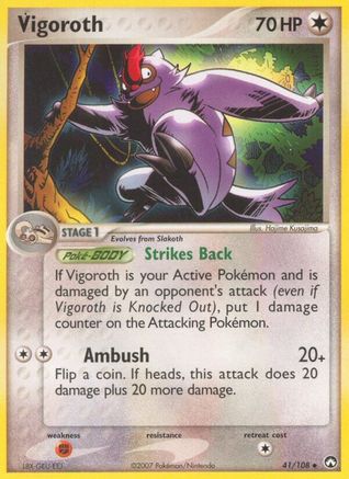 Vigoroth (41)/108 Uncommon Reverse Holofoil