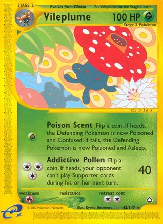 Vileplume (43)/147 Rare Reverse Holofoil