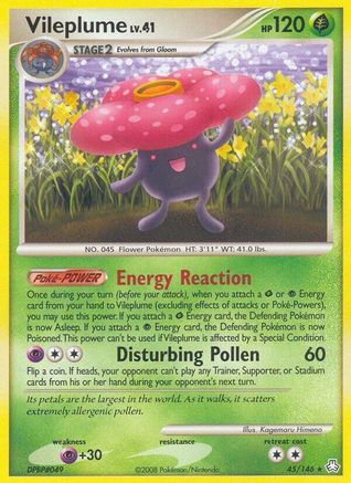 Vileplume (45)/146 Rare Reverse Holofoil