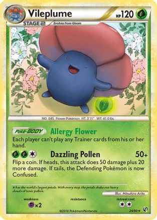 Vileplume (24)/90 Rare Reverse Holofoil