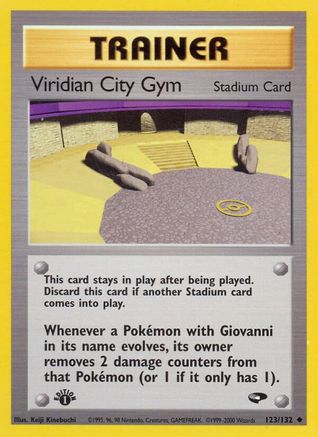 Viridian City Gym (123)/132 Uncommon 1st Edition