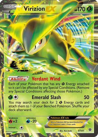 Virizion EX (9)/101 Ultra Rare Holofoil