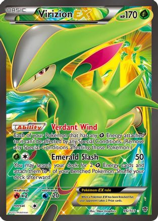 Virizion EX (Full Art) (96)/101 Ultra Rare Holofoil