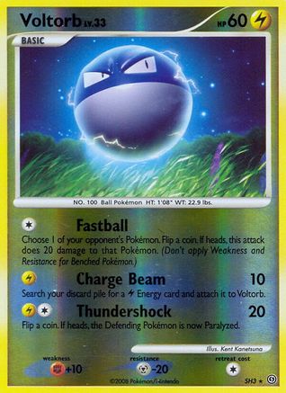 Voltorb (Shiny) (SH3)/100 Shiny Holo Rare Reverse Holofoil