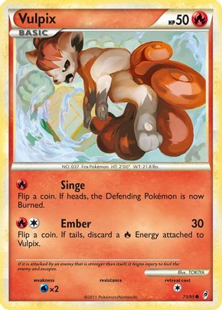 Vulpix (75)/95 Common Reverse Holofoil