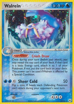 Walrein (15)/101 Holo Rare Reverse Holofoil