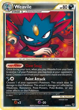 Weavile/90 Rare Reverse Holofoil