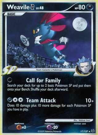 Weavile G (17)/127 Holo Rare Reverse Holofoil