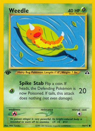 Weedle (70)/75 Common 1st Edition
