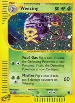 Weezing (32) (32)/165 Holo Rare Reverse Holofoil