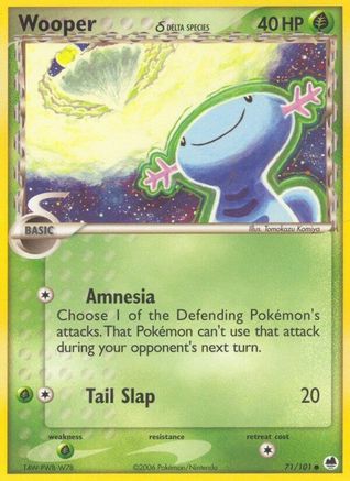 Wooper (Delta Species) (71)/101 Common Reverse Holofoil