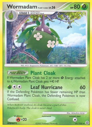Wormadam Plant Cloak (41)/132 Rare Reverse Holofoil