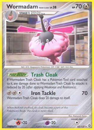 Wormadam Trash Cloak (43)/132 Rare Reverse Holofoil