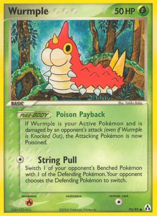 Wurmple (70)/92 Common Reverse Holofoil
