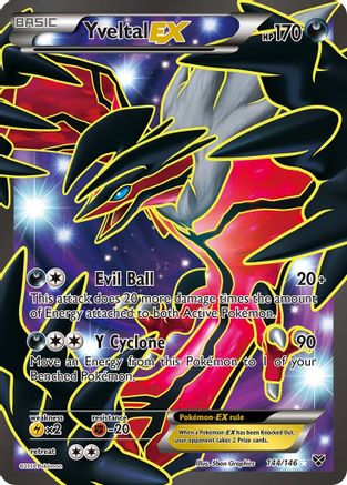 Yveltal EX (144 Full Art) (144)/146 Ultra Rare Holofoil