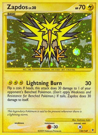 Zapdos (150) (150)/147 Secret Rare Holofoil